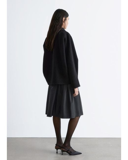 & Other Stories White Oversized Wool Jacket
