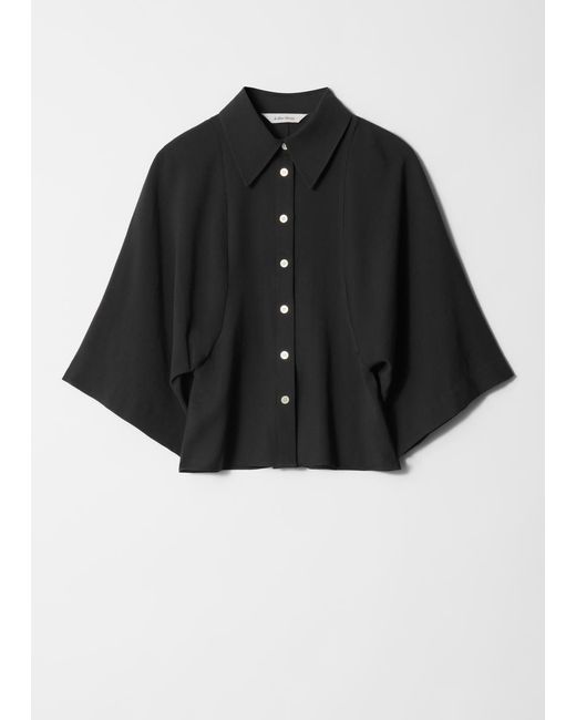 & Other Stories Black Wide-Sleeve Shirt