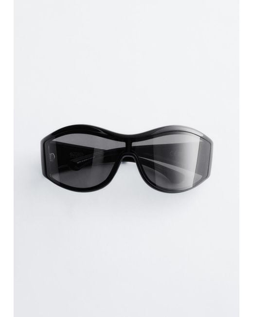 & Other Stories Brown Bold Oval Frame Sunglasses