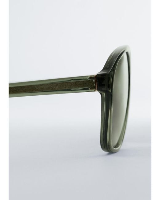 & Other Stories Black Oversized Aviator Sunglasses