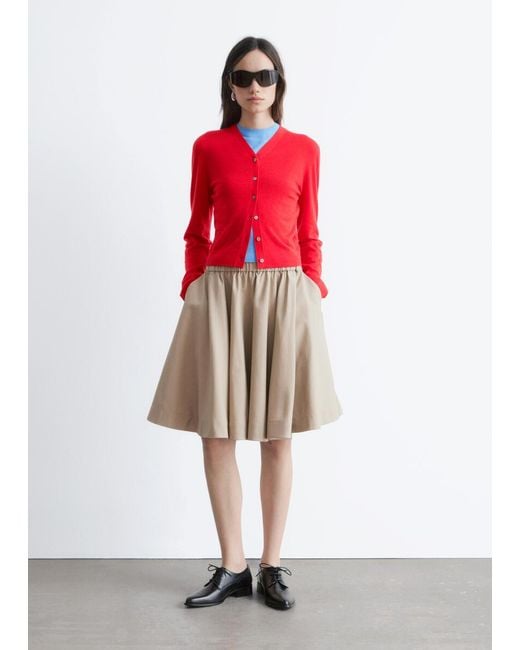 & Other Stories Flared Knee-Length Skirt