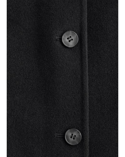 & Other Stories Black Wool Doublé Jacket