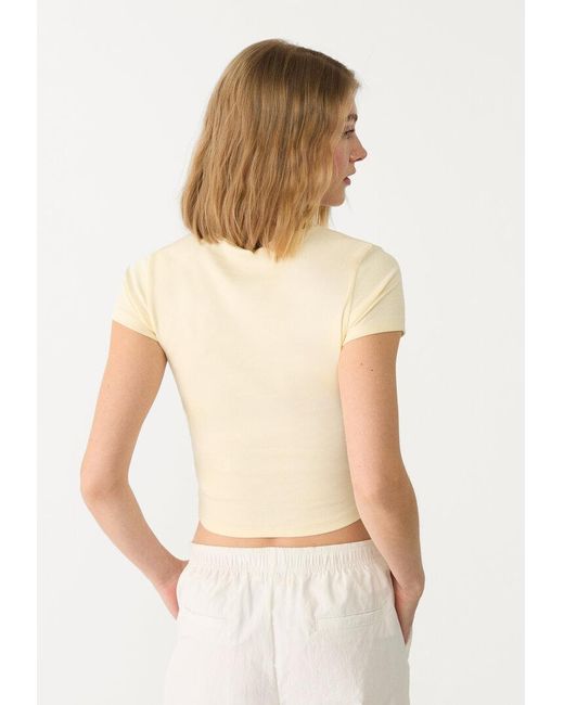 Maglietta Basic Slim Fit di Stradivarius in White