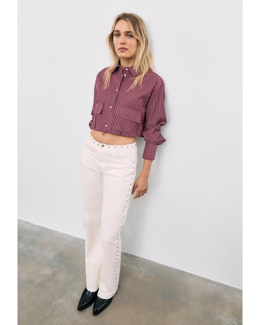 Camicia Corta di Stradivarius in Purple