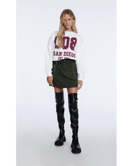 Stradivarius Cargo Mini Skirt in Green Lyst UK