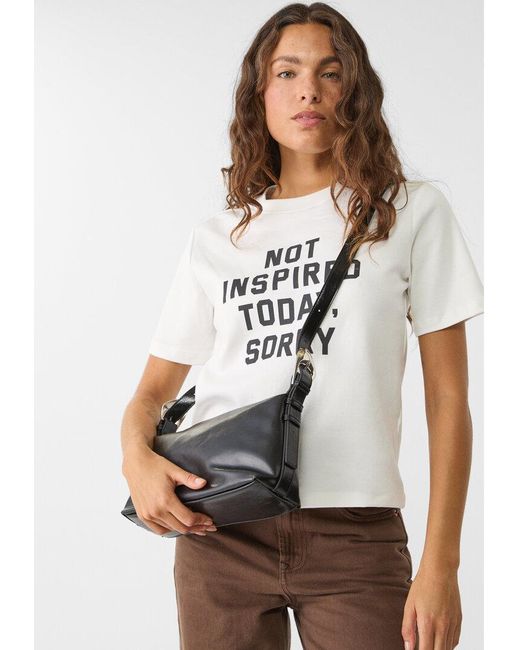 Borsa A Tracolla Di Tendenza Con Fibbia di Stradivarius in White