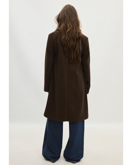 Cappotto Basic Morbido di Stradivarius in Brown