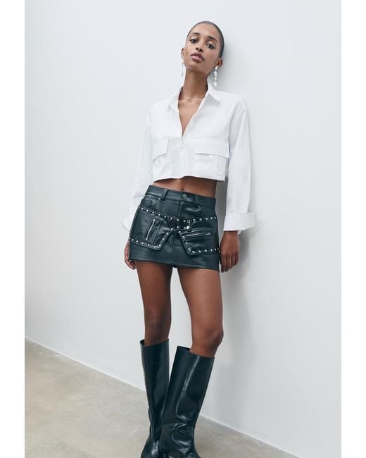 Camicia Corta di Stradivarius in White