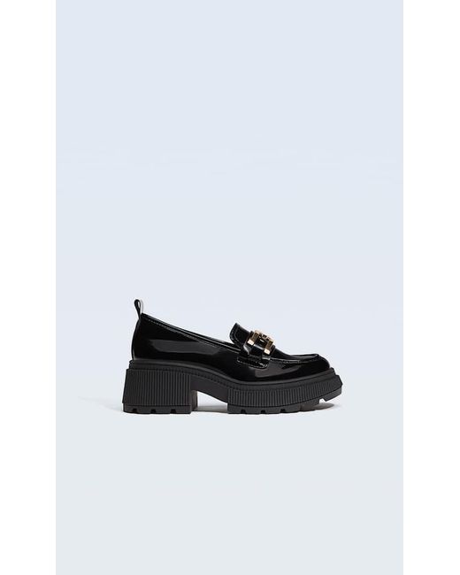 Stradivarius Track Loafers With Detail in Black | Lyst UK