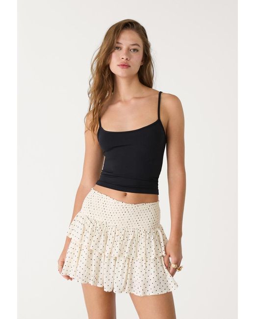 Pantalone A Gonna Mini Con Volant di Stradivarius in Natural