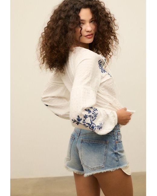 Shorts Micro Denim di Stradivarius in Blue