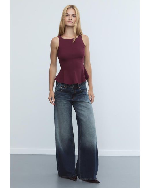 Top Senza Maniche Con Baschina di Stradivarius in Purple