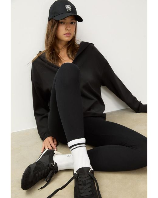 Legging Cotone Cucitura Invisibile di Stradivarius in White