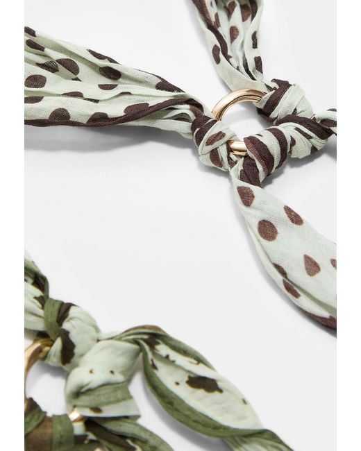 Confezione Da 2 Bandane A Pois E Stampa Animalier di Stradivarius in Multicolor
