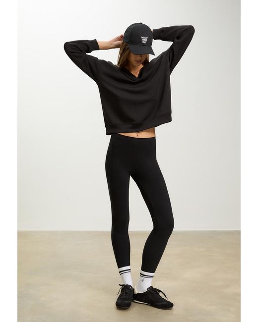 Legging Cotone Cucitura Invisibile di Stradivarius in White