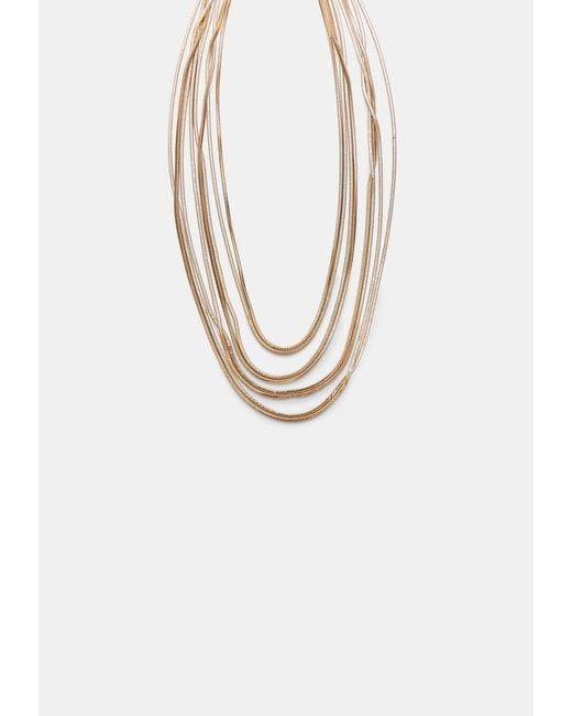 Collana Multi Catena di Stradivarius in White
