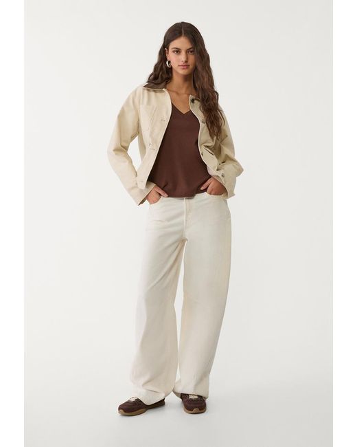 Maglietta Basic Regular Fit Heavy Weight di Stradivarius in Brown
