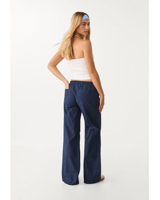 Pantaloni Con Elastico di Stradivarius in Blue