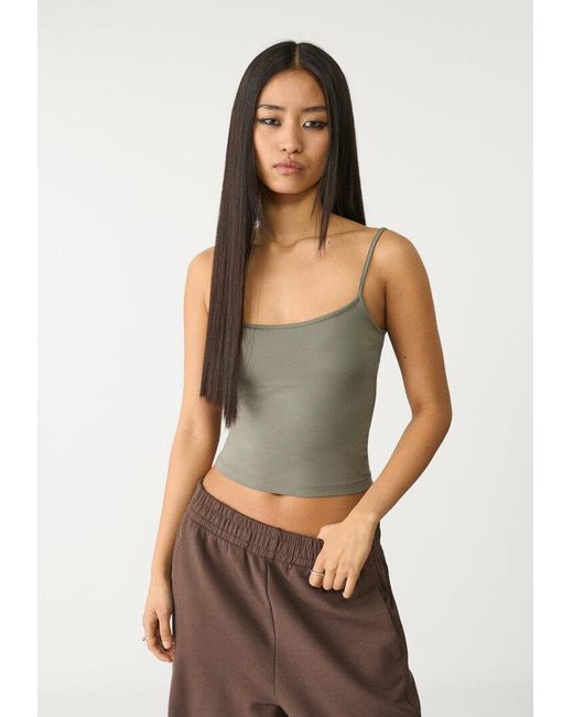 Top Con Spalline di Stradivarius in Green