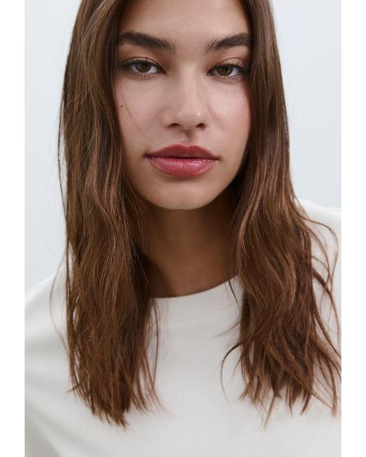 Maglietta Basic Regular Fit Heavy Weight di Stradivarius in White