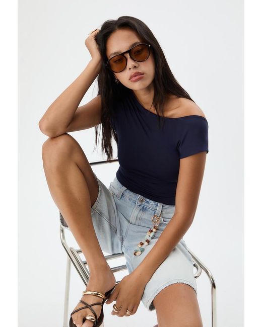 Maglietta Con Schiena Scoperta di Stradivarius in Blue