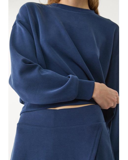 Felpa Modal di Stradivarius in Blue