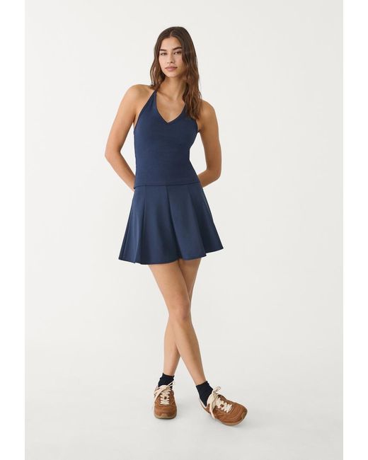 Top Halter Con Allacciatura di Stradivarius in Blue