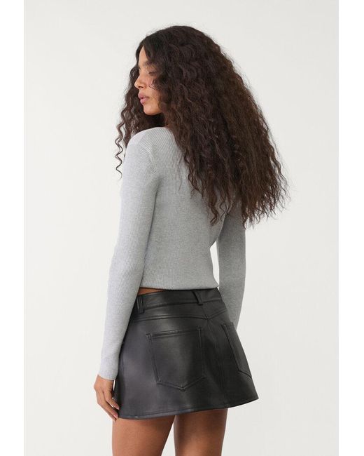 Gonna Pantalone Similpelle di Stradivarius in Black