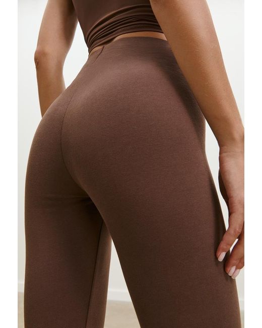 Legging Cotone Cucitura Invisibile di Stradivarius in White