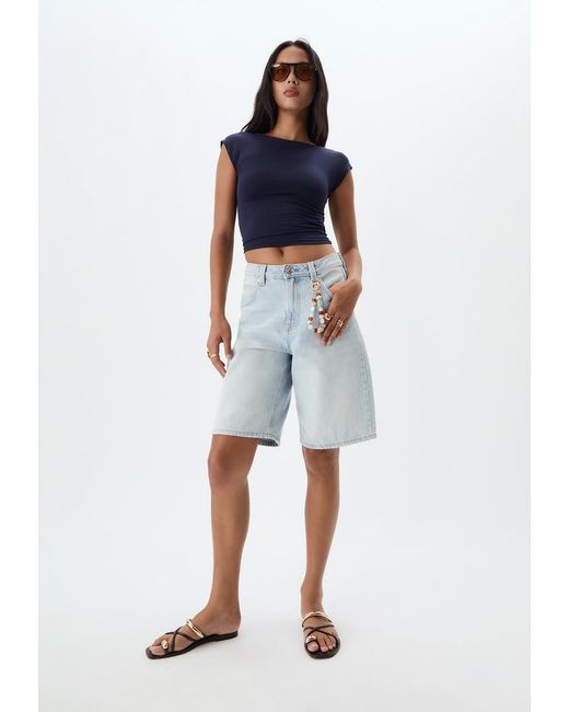 Maglietta Con Schiena Scoperta di Stradivarius in Blue