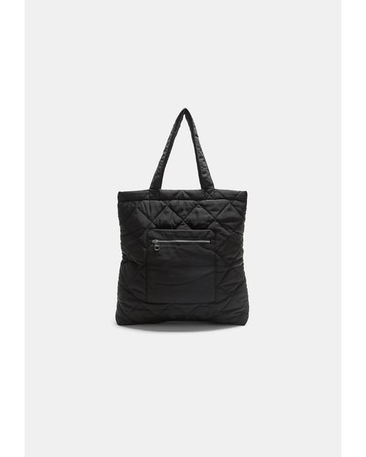 Borsa Shopper Imbottita Reversibile di Stradivarius in Black