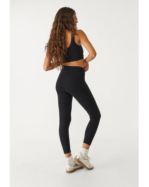 Leggings Cotone Cucitura Invisibile di Stradivarius in White