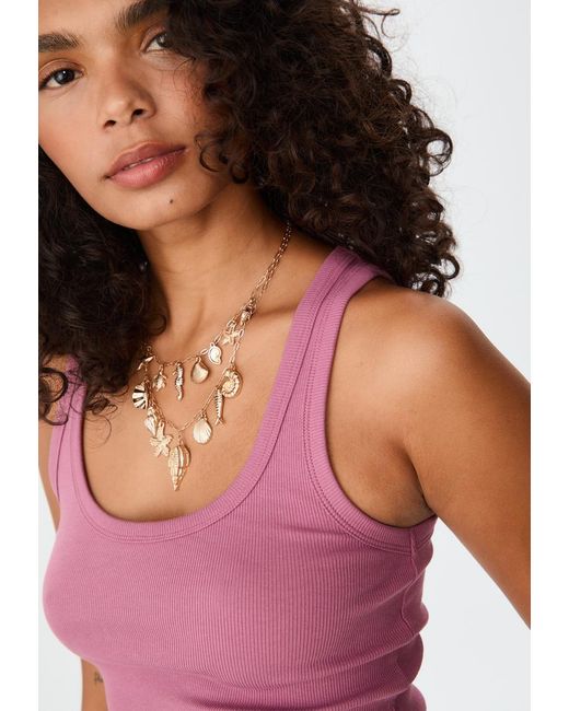 Top Basic Con Spalline di Stradivarius in Red