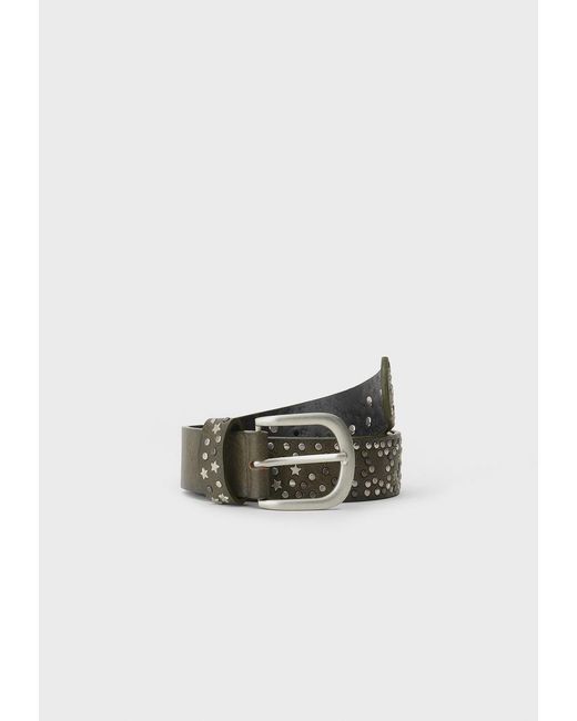 Cintura Con Borchie E Stelle di Stradivarius in White