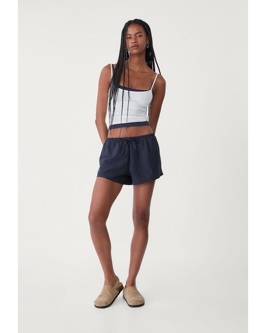 Shorts Con Coulisse di Stradivarius in Blue