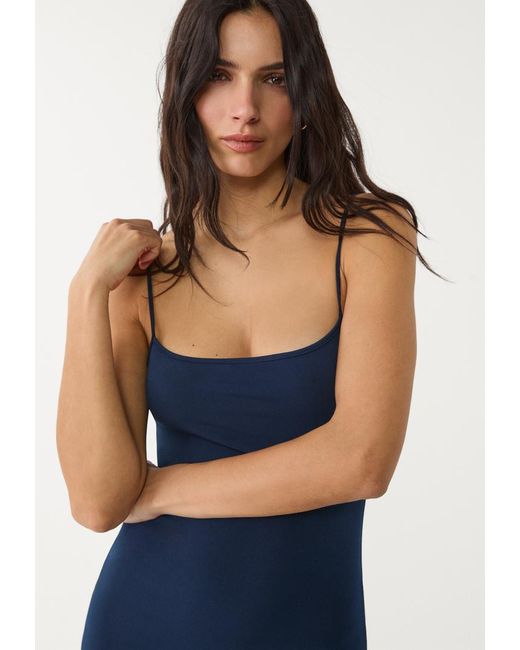 Vestito Lungo Con Bretelle di Stradivarius in Blue