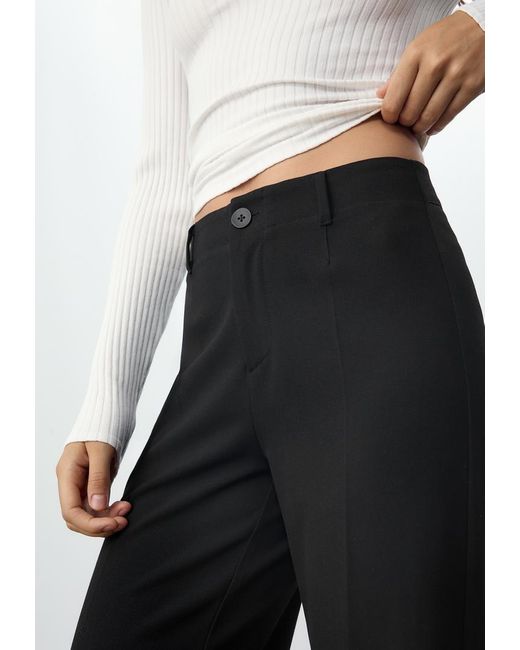 Pantaloni Eleganti Gamba Larga di Stradivarius in White