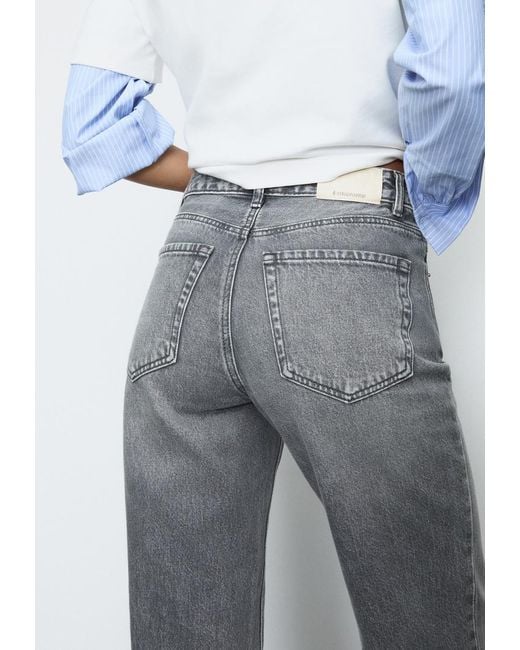 Jeans D92 Straight Wide di Stradivarius in Blu Lyst