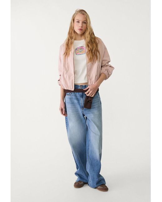 Giacca Cappuccio Balloon Fit di Stradivarius in Blue