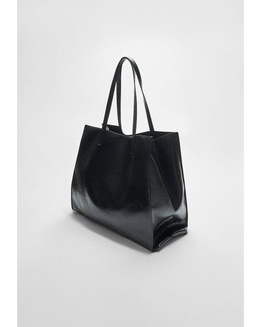 Borsa Shopper Finta Pelle Reversibile di Stradivarius in Black