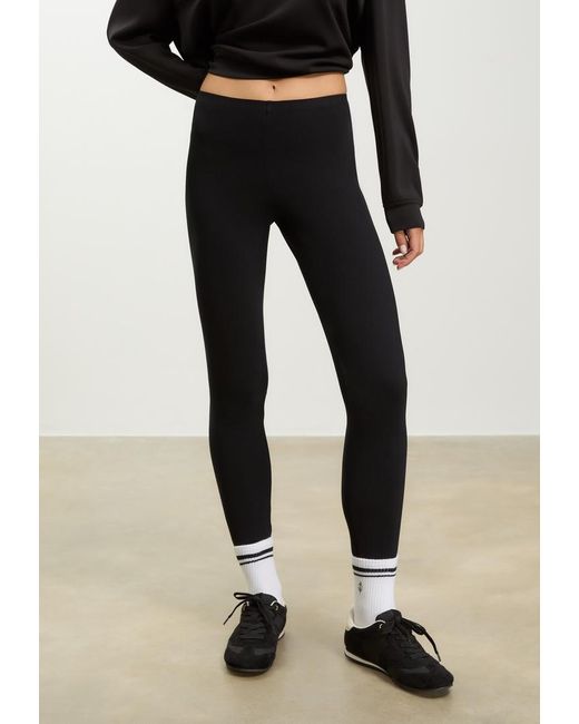 Legging Cotone Cucitura Invisibile di Stradivarius in White