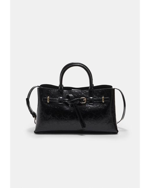 Borsa Tote Dettaglio Cintura di Stradivarius in Black