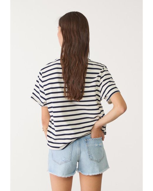 Maglietta Basic Boxy Heavy Weight A Righe di Stradivarius in Multicolor