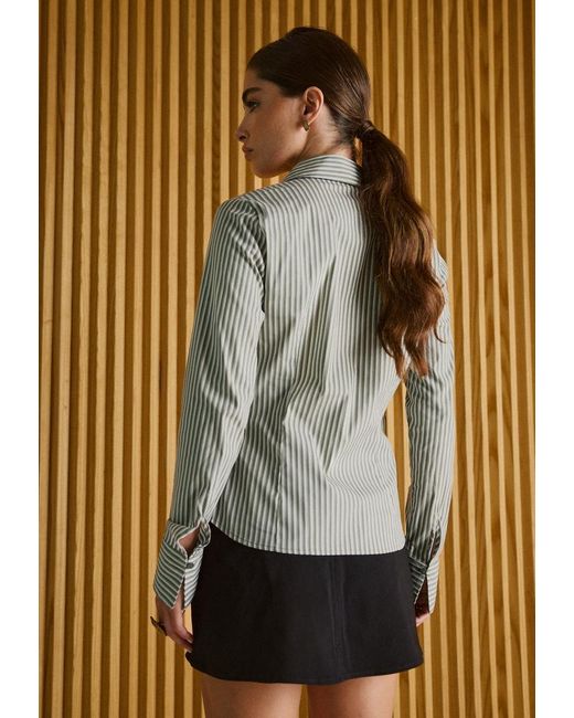 Camicia Basic Fitted di Stradivarius in Blue