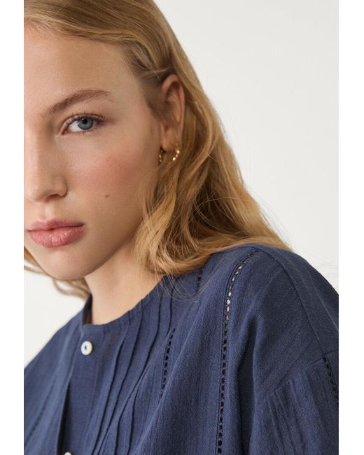 Blusa Morbida Merletti di Stradivarius in Blue