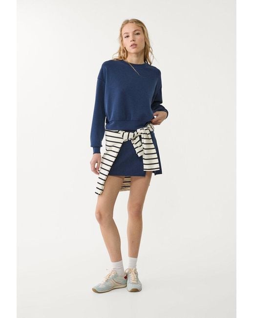 Felpa Modal di Stradivarius in Blue