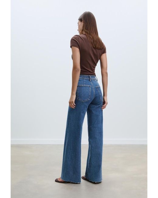 D63 Jeans Gamba Larga Cuciture di Stradivarius in Blue