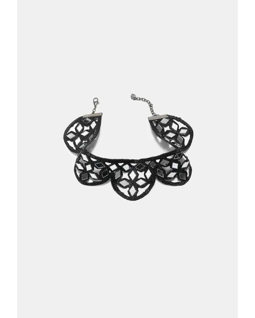 Girocollo Con Onde E Specchi di Stradivarius in White