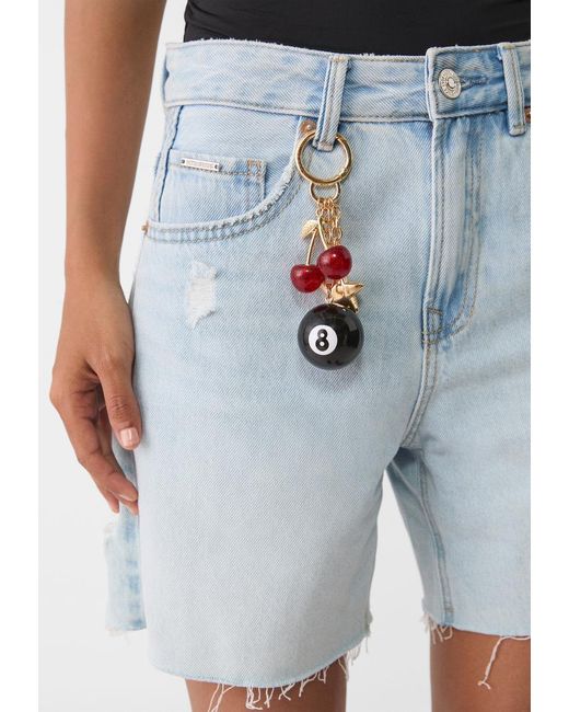 Portachiavi Charm Numero 8 di Stradivarius in White