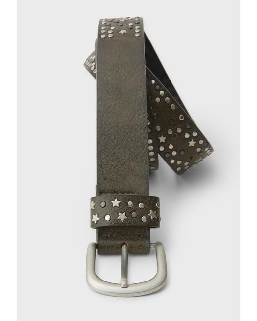 Cintura Con Borchie E Stelle di Stradivarius in White